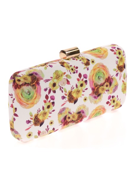 Clutch fiesta floral amarillo
