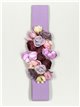 Cinturón elástico flores lila