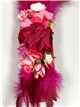 Cinturón elástico flores plumas buganvilla