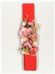 Cinturón elástico flores coral