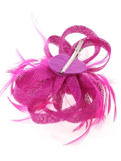 Tocado mediano plumas buganvilla 2