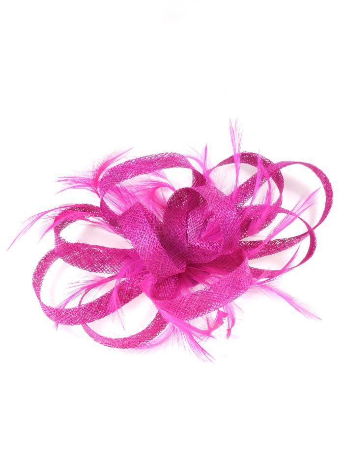 Tocado mediano plumas buganvilla