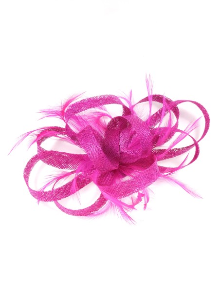 Tocado mediano plumas buganvilla