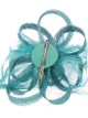Tocado mediano plumas teal