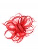 Feather hair fascinator headband rojo