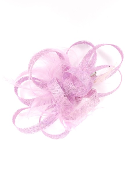 Tocado mediano plumas lila