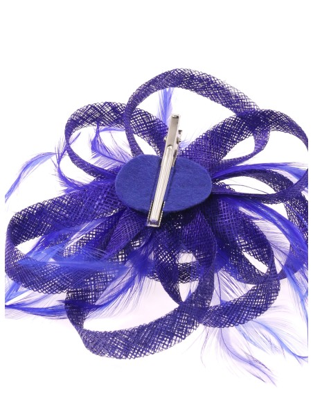 Tocado mediano plumas azulon