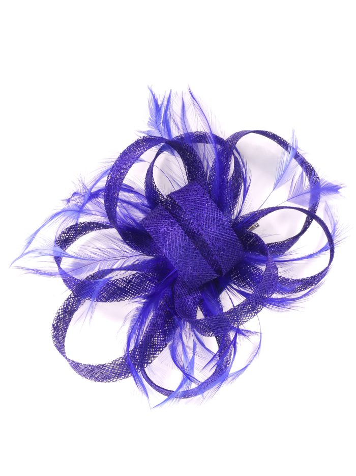 Tocado mediano plumas azulon