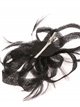 Feather hair fascinator headband negro
