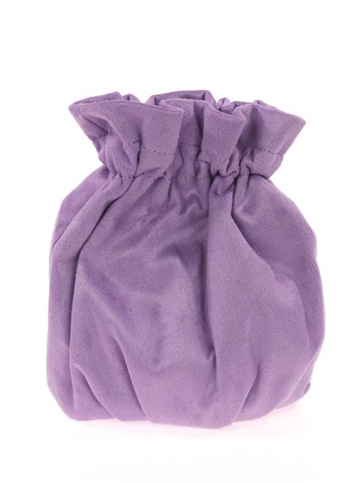Suede effect bucket bag violeta