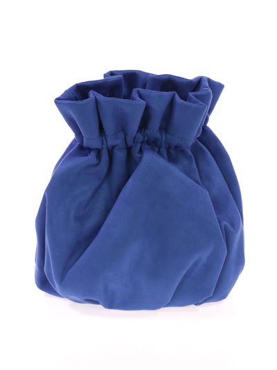 Suede effect bucket bag azulon