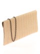 Cartera fiesta efecto rafia nude