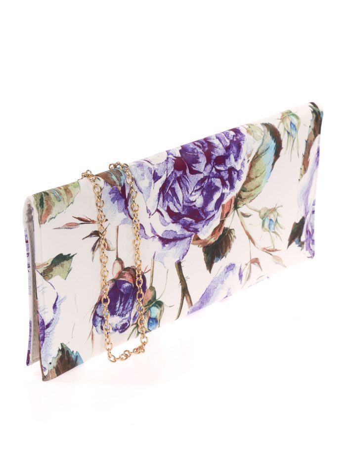Cartera fiesta floral violeta