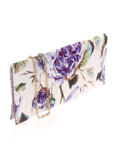 Cartera fiesta floral violeta