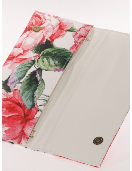 Cartera fiesta floral fucsia