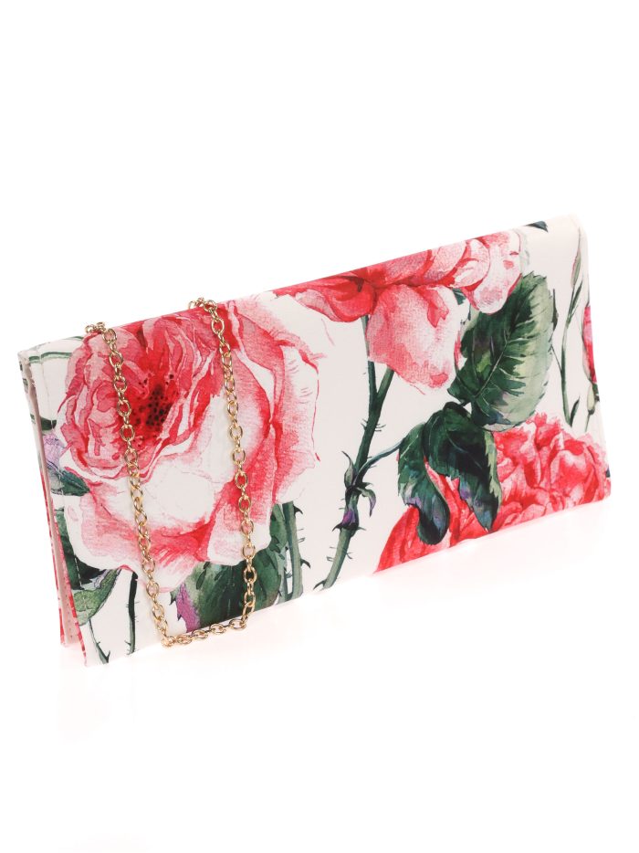 Cartera fiesta floral fucsia