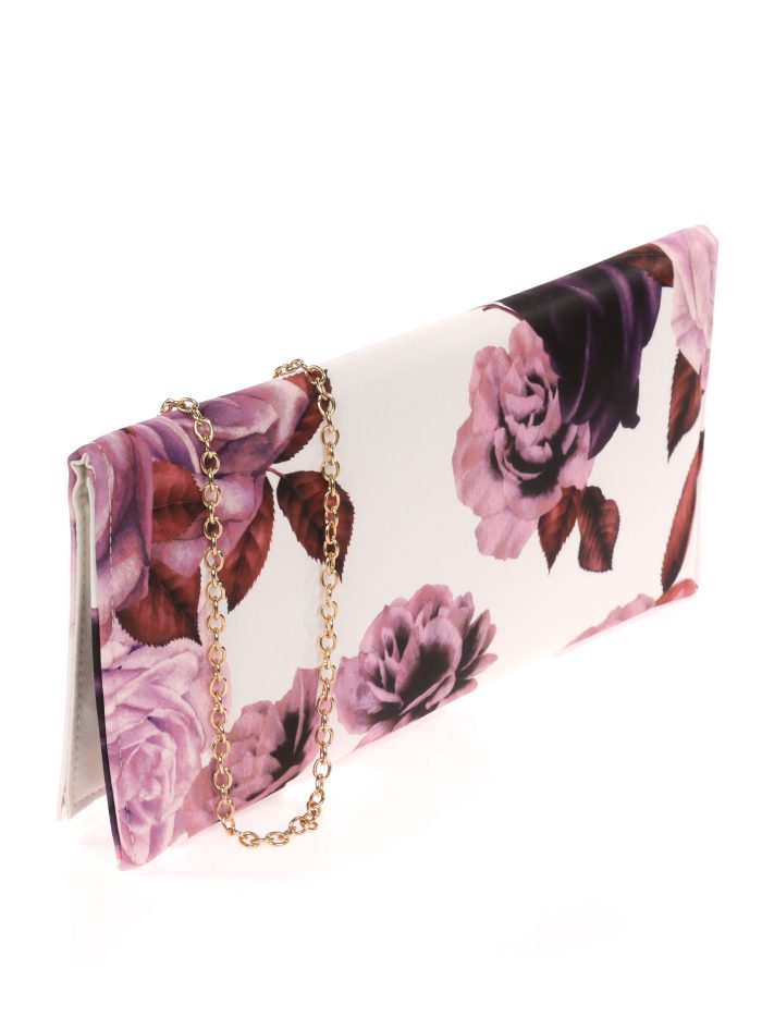 Cartera fiesta floral rosa