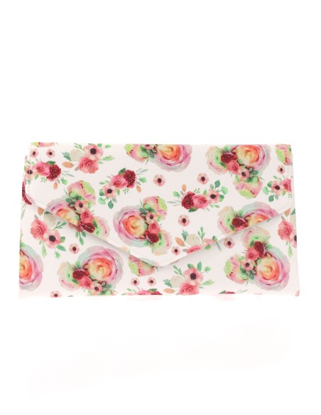 Cartera fiesta floral rosa