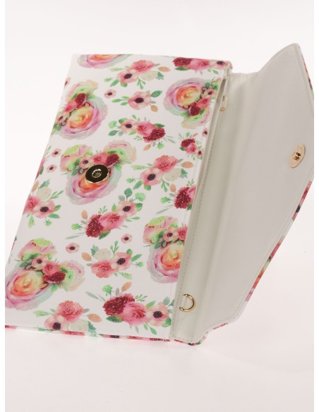 Cartera fiesta floral rosa