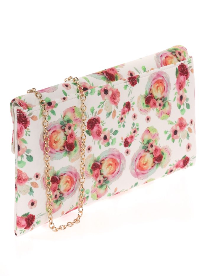 Cartera fiesta floral rosa