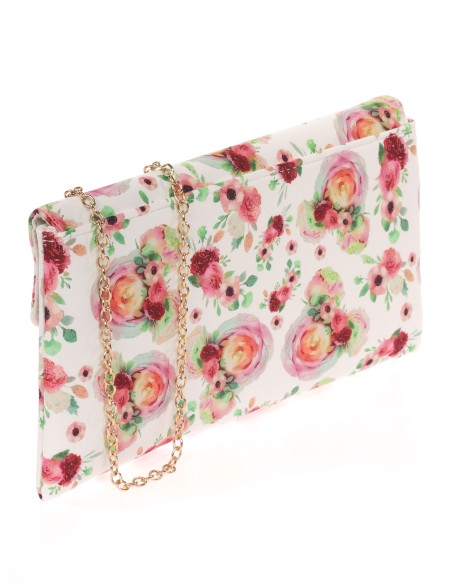 Cartera fiesta floral rosa