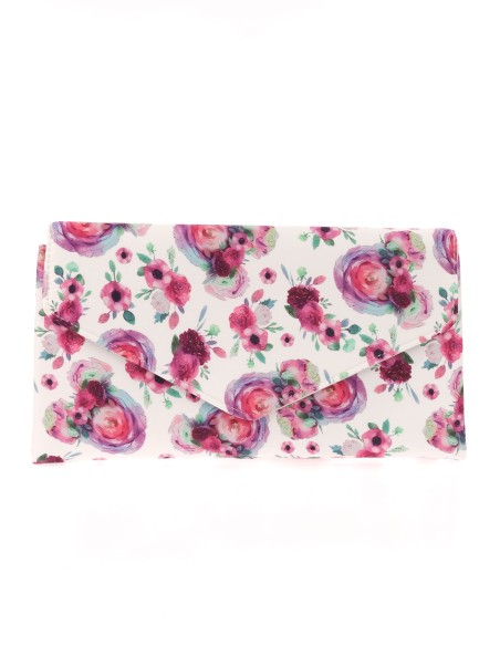 Cartera fiesta floral fucsia