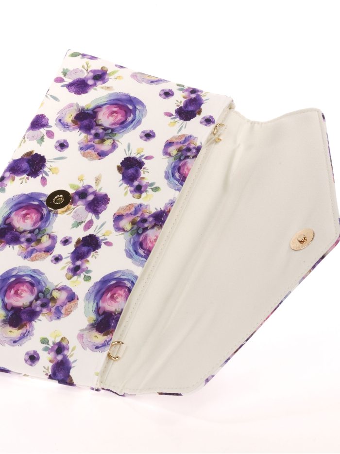 Cartera fiesta floral morado