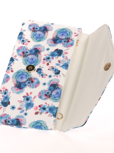 Cartera fiesta floral teal 2