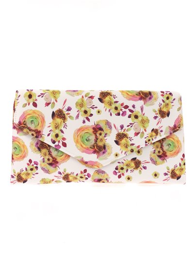 Floral print cluth mostaza