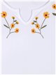 Camiseta flores bordadas (M/L-XL/XXL)