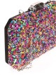 Clutch fiesta pedrería raso multi