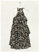Zebra print dress negro