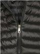 Metallic thread waistcoat with hood black (42-50)