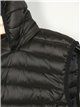 Metallic thread waistcoat with hood black (42-50)