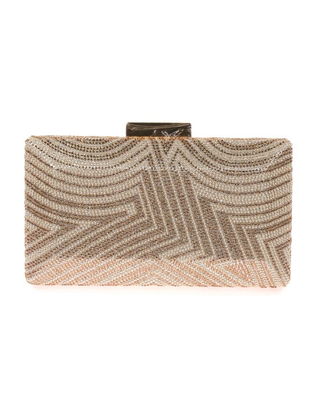 Clutch fiesta pedrería oro-claro