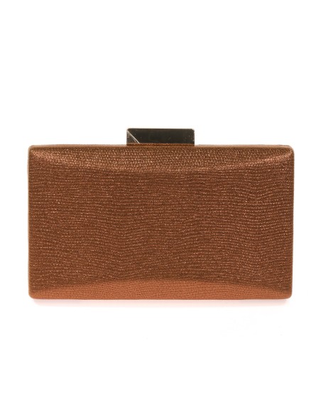 Faux leather clutch taupe