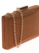 Faux leather clutch taupe