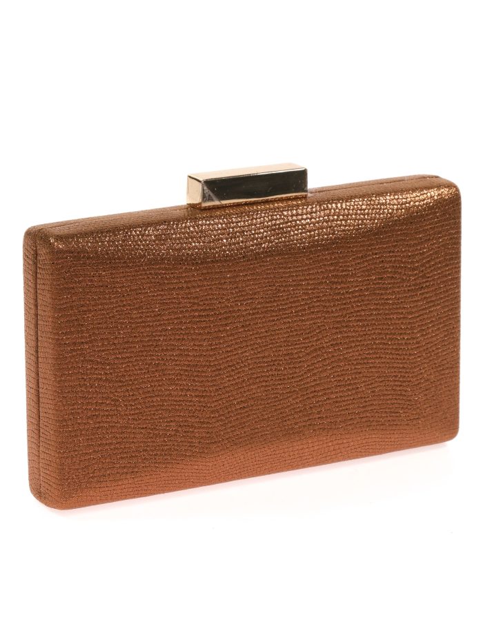 Faux leather clutch taupe