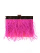 Clutch fiesta plumas fucsia
