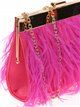 Cluth with feathers fucsia