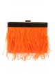 Clutch fiesta plumas naranja