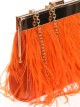 Clutch fiesta plumas naranja