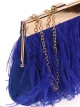 Clutch fiesta plumas azulon