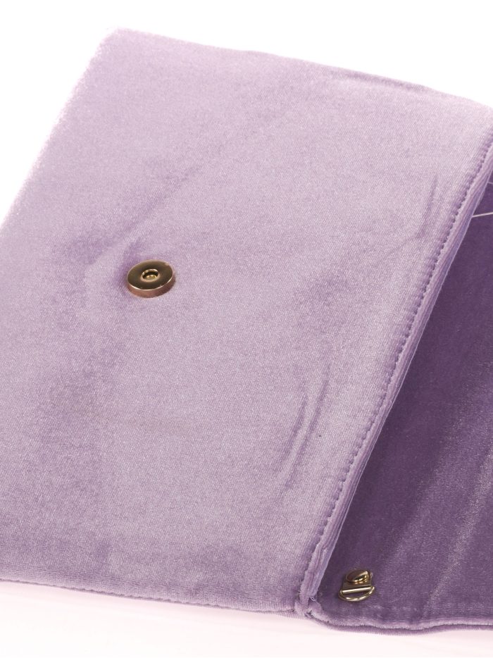 Cartera fiesta terciopelo violeta