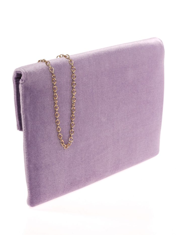 Cartera fiesta terciopelo violeta