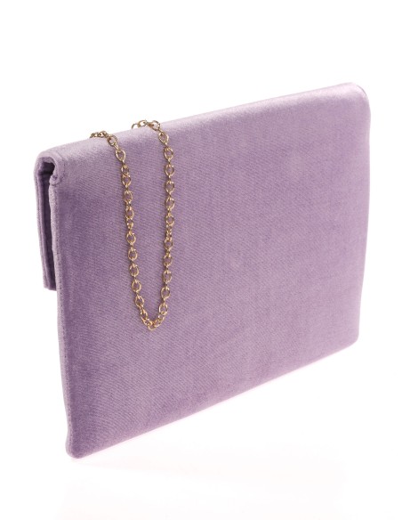 Cartera fiesta terciopelo violeta