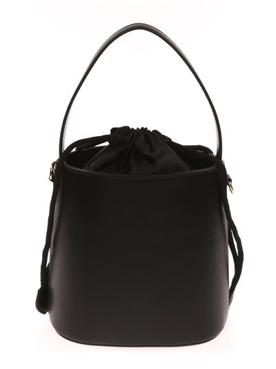 Faux leather bucket bag negro