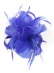 Tocado pequeño plumas azulon