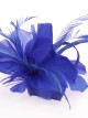 Tocado pequeño plumas azulon