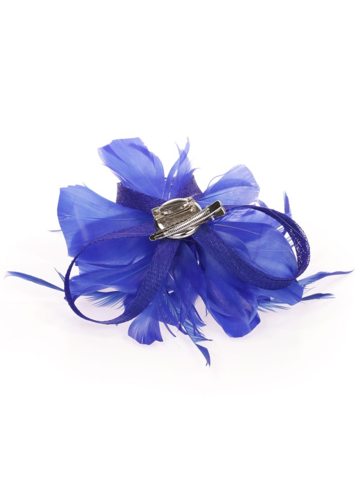 Tocado pequeño plumas azulon